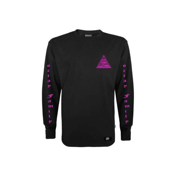 Polera manga larga octayfamily logo triangulo