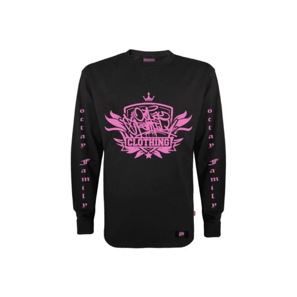 Polera manga larga rapers alas rosado