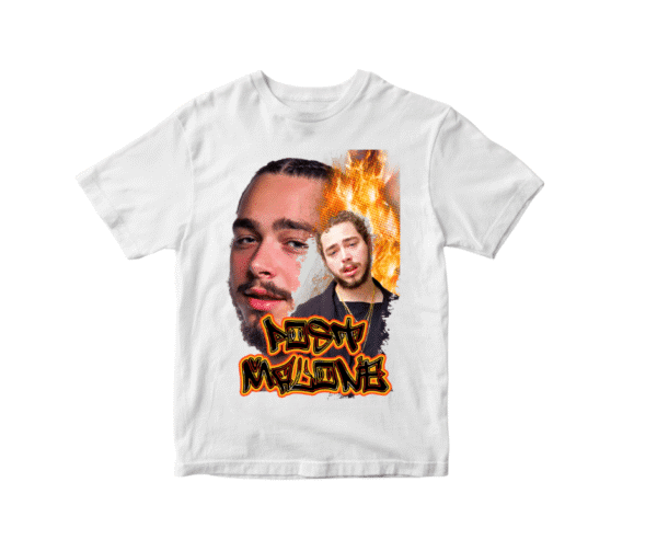 Polera blanca POST MALONE