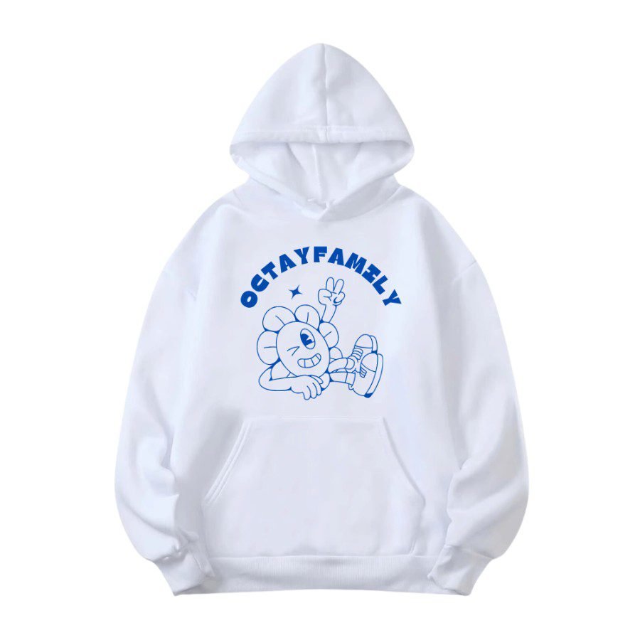 OCTAYFAMILY COSMIC JOURNEY | Polerón Blanco Streetwear