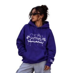 Polerón Oversize Morado Graffiti Premium OctayFamily