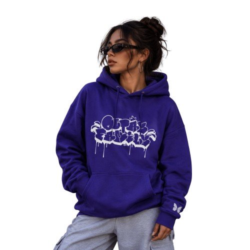 Polerón Oversize Morado Graffiti Premium OctayFamily